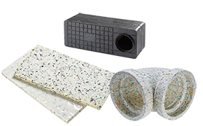 Recycled material products